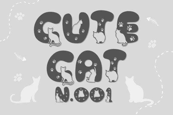 Cute Cat N.001: A Lovable Font for Every Project