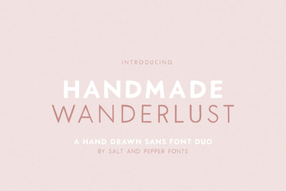 Handmade Wanderlust Duo: A Stylish Font for Creative Projects