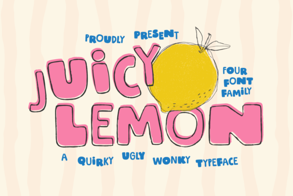 Juicy Lemon: A Bold, Playful Display Font