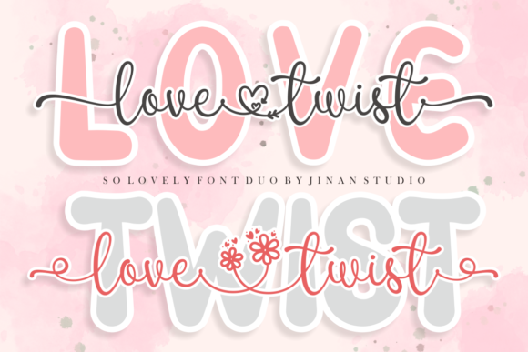 Love Twist Duo: A Stylish and Versatile Font for Romantic Designs