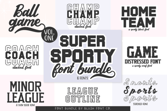 Super Sport Bundle: Bold Typography for Athletic Design