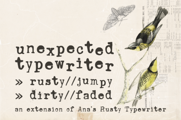 Unexpected Typewriter: A Vintage Font with a Grungy Edge